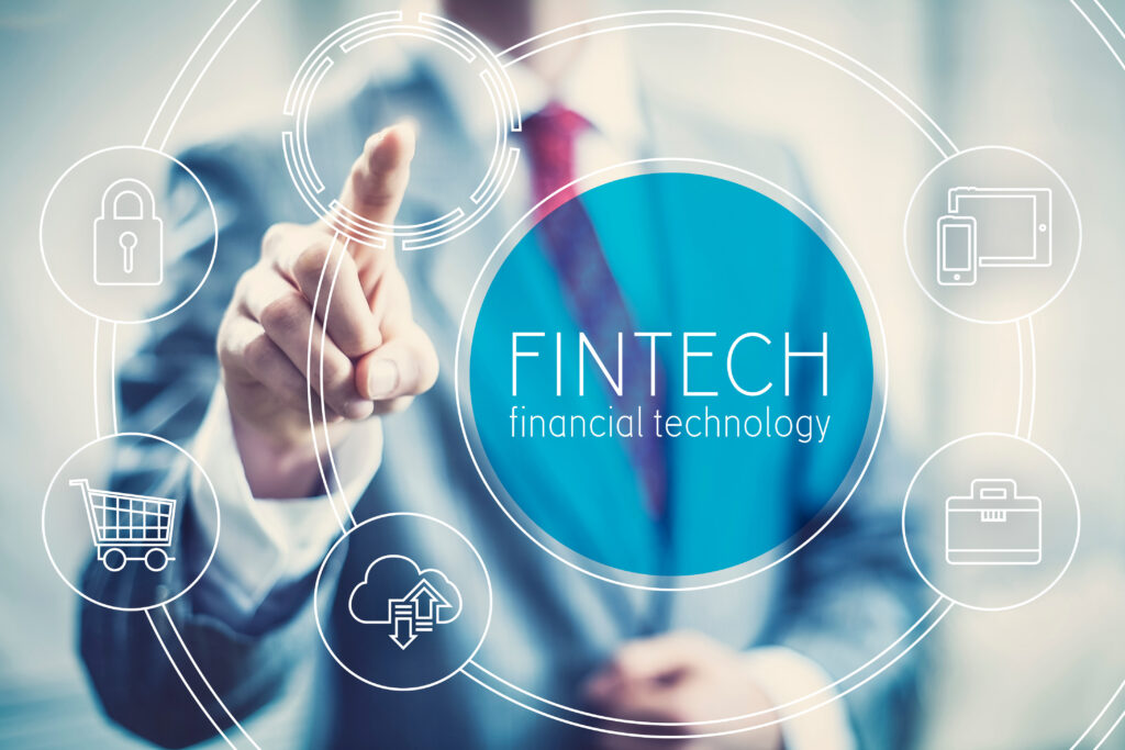 Fintech concept financial technology future business